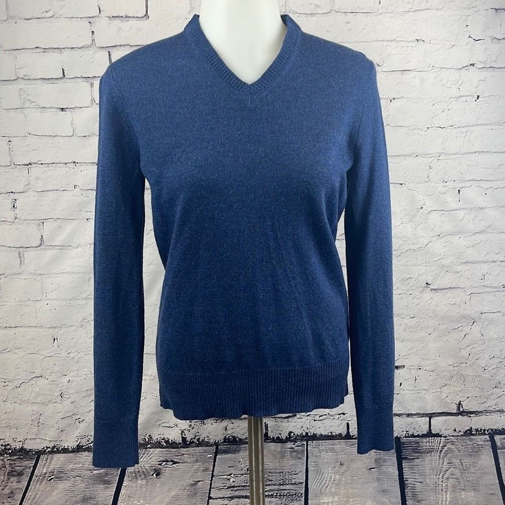 Banana Republic Men's Extra Fine Merino Sweater Long Sleeve Pullover Blue XS